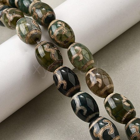 Tibetan Style dZi Beads Strands G-S389-A06-1