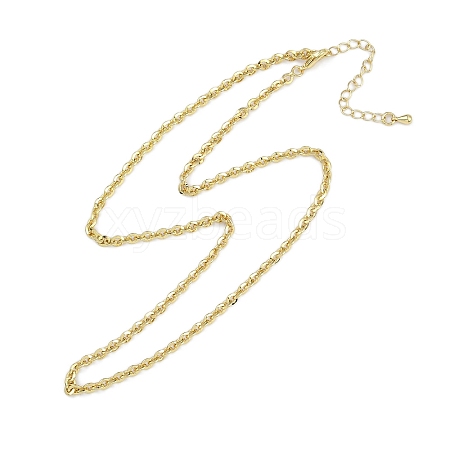 Rack Plating Brass Cable Chain Necklaces for Women NJEW-K382-11G-1