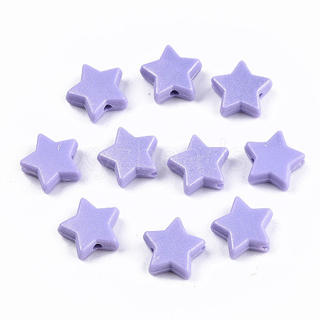 Spray Painted Acrylic Beads LS-X-MACR-T037-06B-1
