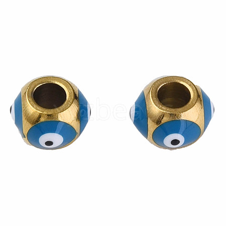 201 Stainless Steel Enamel Beads STAS-N087-59-06G-1