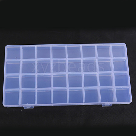 Transparent Plastic Bead Containers X1-CON-YW0001-23-1