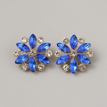 Flower Sew on Rhinestone FIND-WH0152-558KCG-01-1