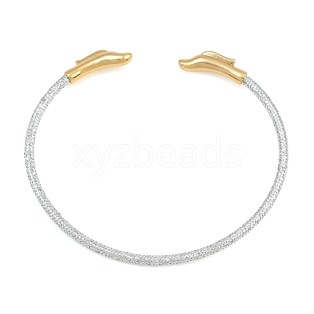 Braided Steel Wire Bangles Making KK-CBA6056-02C-G-1
