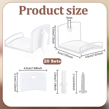 ABS Baseball Cap Hook FIND-WH0173-493A-1