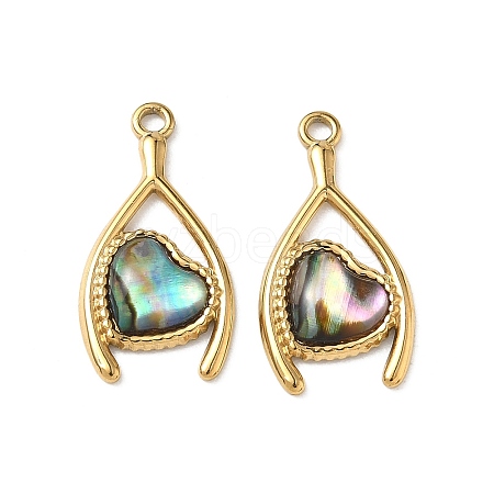 Natural Paua Shell Pendants STAS-G397-13G-02-1