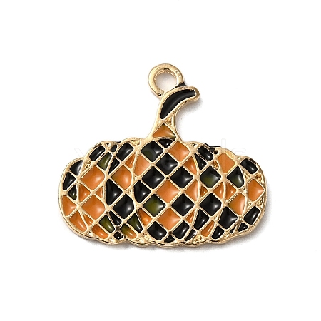 Thanksgiving Day Golden Tone Alloy Enamel Pendants ENAM-M002-01F-G-1