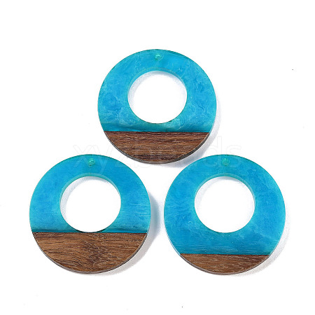 Resin & Wood Pendants WOOD-F015-14D-1