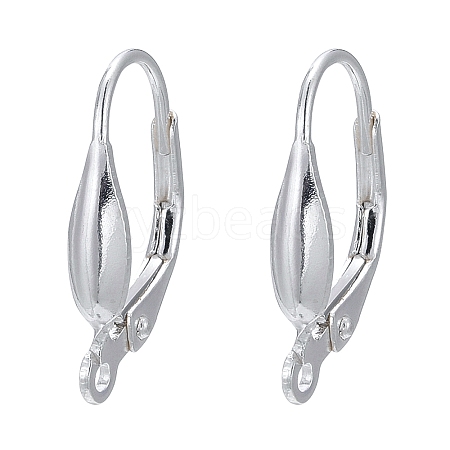 925 Sterling Silver Leverback Hoop Earrings Findings STER-A002-236-1
