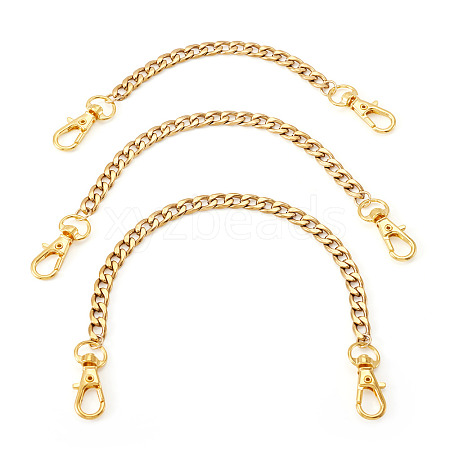 3Pcs 3 Styles 304 Stainless Steel Twisted Chain Bag Extender Chains FIND-TA00002-1