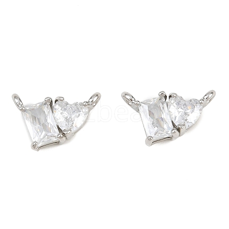 Brass Pave Cubic Zirconia Charms CU-CBA6A75-04P-02-1