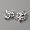 Zinc Alloy Crystal Rhinestone Snap Lock Clasps FIND-WH0008-19S-3