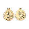 Brass Micro Pave Cubic Zirconia Pendants ZIRC-P092-002G-RS-2