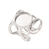 304 Stainless Steel Cuff Ring Components SA-CBA76C4-02P-03-1