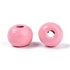Spray Painted Round Natural Schima Wood Beads WOOD-A018-6mm-06-2