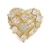 Rack Plating Brass Micro Pave Cubic Zirconia Heart Open Cuff Rings for Women RJEW-C080-05G-2