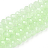 Baking Paint Imitation Jade Glass Bead Strands LS-DGLA-A034-J8MM-A03-1