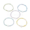 Faceted Glass Stretch Bracelets for Women BJEW-JB11481-2