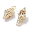 Brass Micro Pave Cubic Zirconia Pendants KK-C077-04G-2