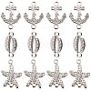 SUNNYCLUE 30Pcs 3 Styles Alloy Connector Charms with Crystal Rhinestone FIND-SC0007-89-1