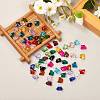 96Pcs 16 Colors Transparent Glass Beads GLAA-SZ0001-36-4