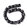 Natural Black Agate Beads Strands G-K359-B13-01-3