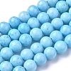 Assembled Synthetic Hemimorphite and Larimar Beads Strands G-D0006-C01-8mm-1