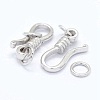 Rhodium Plated 925 Sterling Silver S-Hook Clasps STER-I016-120C-P-2