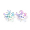 Transparent Acrylic Flower Bead Caps MACR-C009-13-3