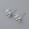 304 Stainless Steel Stud Earring Findings STAS-D448-087S-10mm-1