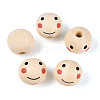 Printed Schima Wood Beads WOOD-T033-02D-1