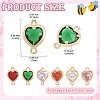 6Pcs 6 Colors K9 Glass Connector Charms FIND-YW0010-80-2