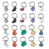 20Pcs 10 Styles Natural Mixed Gemstone and Glass Pendants PALLOY-FH00002-1