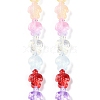 Transparent Glass Enamel Beads Strands GLAA-B021-06A-1