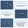 120Pcs 4 Colors Electroplated Natural Lava Rock Beads Strands G-PH0019-15-7