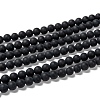 Dyed & Heated Natural Black Agate Bead Strands X-G-H056-6mm-1