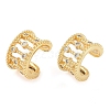 Brass Micro Pave Clear Cubic Zirconia Cuff Earring for Women EJEW-S225-19G-01-1