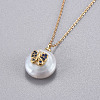 Brass Pendants Necklaces NJEW-JN02379-02-2