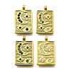 304 Stainless Steel Rhinstone Pendants STAS-M109-14G-1