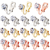 SUNNYCLUE 30Pcs 3 Colors Brass Clip-on Earring Findings KK-SC0003-87-1