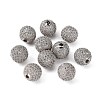 Brass Cubic Zirconia Beads ZIRC-F001-15P-3