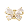 Brass Clear Cubic Zirconia Connector Charms/Links LS-FIND-L019-07G-04-1