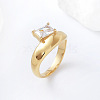 304 Stainless Steel Glass Finger Rings LS-MD8256-2-1