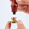 Wax Seal Brass Stamp Head AJEW-WH0205-006-4