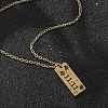 304 Stainless Steel Number 11:11 Pendant Necklaces NJEW-NH0002-01G-03-4