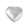 304 Stainless Steel Locket Pendants STAS-M090-03P-1