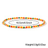 Summer Theme Glass Seed Bead & Brass Beads Stretch Bracelets MU3980-1-2