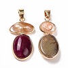 Natural Agate with Natural Shell Pendants G-G990-01B-KCG-2