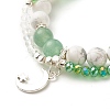 Moon and Star Charm Multi-strand Bracelet BJEW-TA00033-02-4