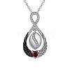 Angel Wing Teardrop Cremation Box Pet Memorial Pendant Necklaces PW-WGCD60B-01-3