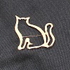 Cat Outline Alloy Brooch PW-WG63C11-01-3